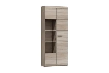 Link Vitrinskåp 80x37x194 cm beige||Grey - Products - Förvaring - Skåp - Vitrinskåp
