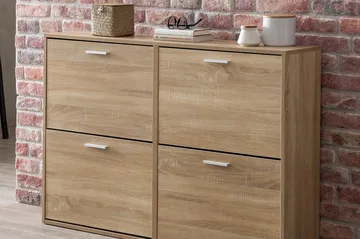 Metia Skoskåp 120x24 cm - Trä/natur - Products - Förvaring - Skåp - Förvaringsskåp