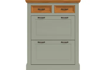 Selma Skoskåp 90x115 cm - Grön - Products - Förvaring - Skåp - Förvaringsskåp