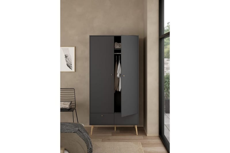 Shinta Garderobdsskåp 99x200 cm - Grå - Products - Förvaring - Skåp - Förvaringsskåp