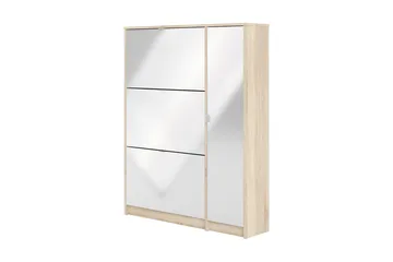 Shoey Skoskåp 3 Fack - Trä/natur/Vit - Products - Förvaring - Skåp - Förvaringsskåp