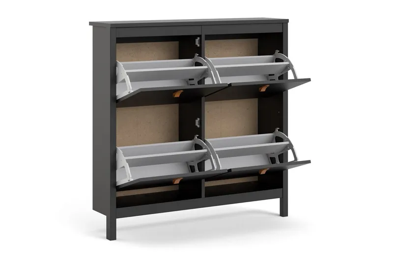 Vallvidera Skoskåp 25x102 cm - Svart/Natur - Products - Förvaring - Skåp - Förvaringsskåp