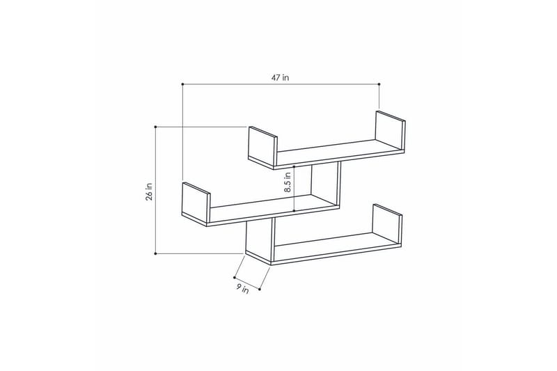 Decorta Vägghylla - Mörkgrå - Products - Förvaring - Småförvaring - Väggförvaring