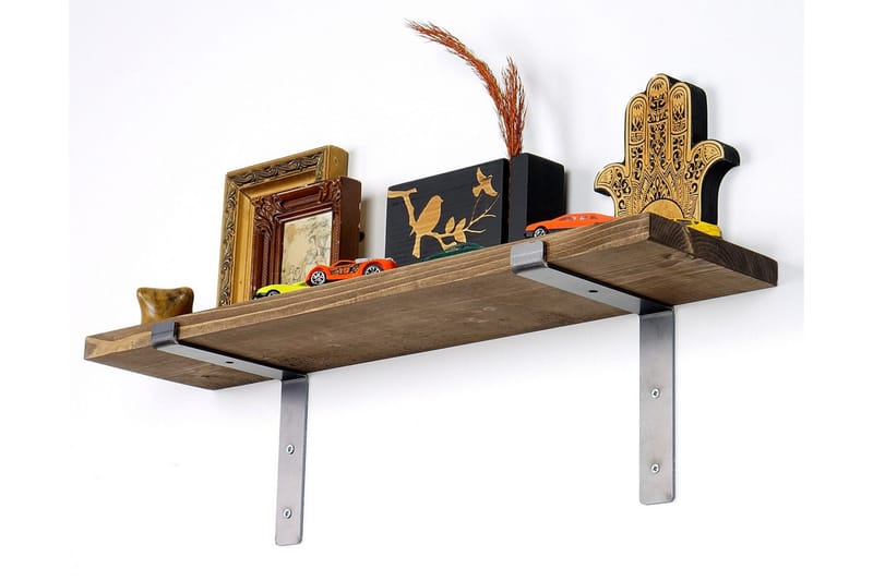 Lilamae Vägghylla 60 cm - Svart/Valnöt - Products - Förvaring - Småförvaring - Väggförvaring