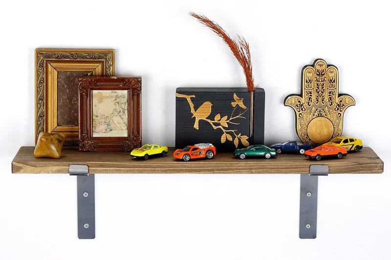 Lilamae Vägghylla 60 cm - Svart/Valnöt - Products - Förvaring - Småförvaring - Väggförvaring