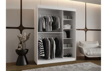 Tallmo Garderob m. Spegel 150x200 cm - Vit - Products - Förvaring - Garderober & garderobssystem