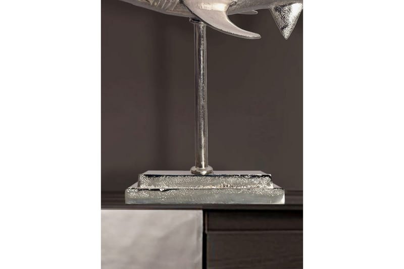 Dekorativ figur Wohnling Dekorhaj 70 cm aluminium, maritim stil Silver - Silver - Products - Inredning - Dekoration & inredningsdetaljer