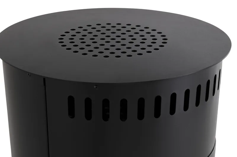 Corbo Fristående Rund Etanolkamin 112x45x45 cm i Glas och rostfritt stål - Svart - Products - Inredning - Kaminer - Kamin utan skorsten - Etanolkamin