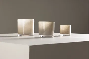 Glora Ljuslykta 10x10 cm - Beige - Products - Inredning - Ljus & dofter - Ljusstakar & ljuslyktor