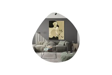 Omilo Spegel 60 cm Asymmetrisk - Svart - Products - Inredning - Spegel - Hallspegel