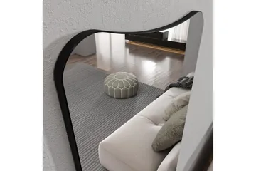 Stationsspegel Vitros Transparent / Svart - Svart/Vit - Products - Inredning - Spegel - Helkroppsspegel