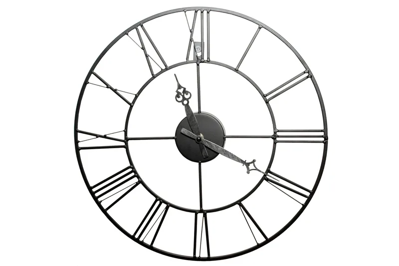 Black Metal klocka, 40x40cm