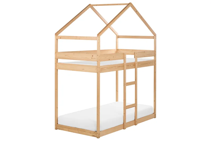 Fallon Våningssäng Två Liggplatser 90x200, Ljust trä