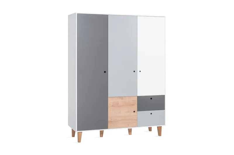 Concept Garderob Vit/Mörkgrå/Blå, VOX