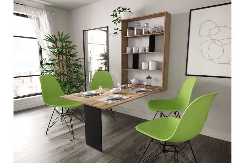 Abi Matbord 149 cm, Trä/Natur/Svart