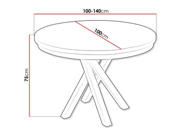 Aggarwal Matbord Rund 100 cm - Products - Möbler - Bord & matgrupp - Matbord & köksbord