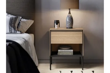 Basici Sängbord 51 cm - Brun - Products - Möbler - Bord & matgrupp - Avlastningsbord & sidobord - Sängbord & nattduksbord