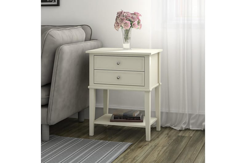 Franklin Sidobord 56 cm Vit - Dorel Home - Products - Möbler - Bord & matgrupp - Avlastningsbord & sidobord - Brickbord & småbord