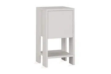 Homitis Sängbord 30 cm med Förvaring Hylla + Lucka - Vit - Products - Möbler - Bord & matgrupp - Avlastningsbord & sidobord - Sängbord & nattduksbord
