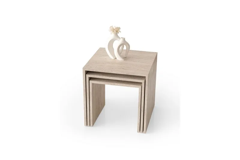 Miraen Satsbord 50 cm - Travertine - Products - Möbler - Bord & matgrupp - Avlastningsbord & sidobord - Satsbord