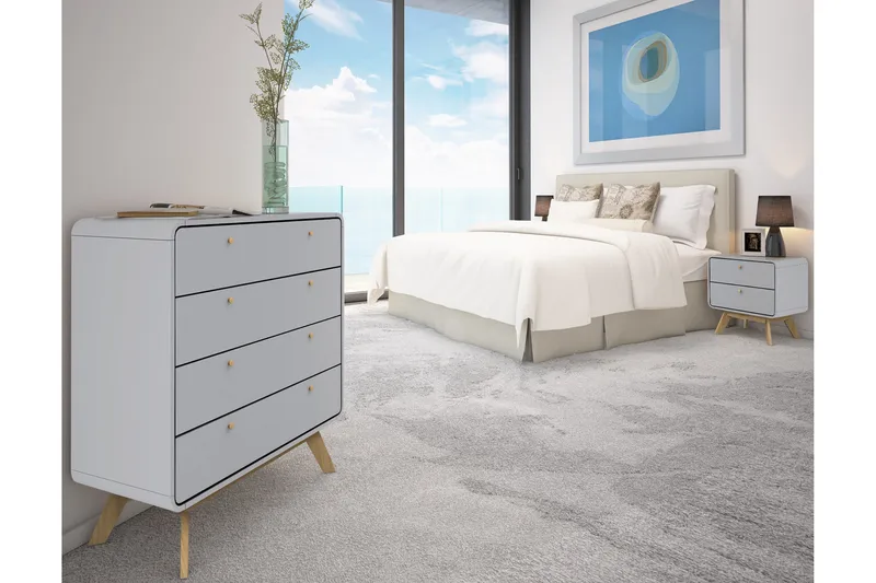 Olivet Sängbord 51 cm - Grå - Products - Möbler - Bord & matgrupp - Avlastningsbord & sidobord - Sängbord & nattduksbord