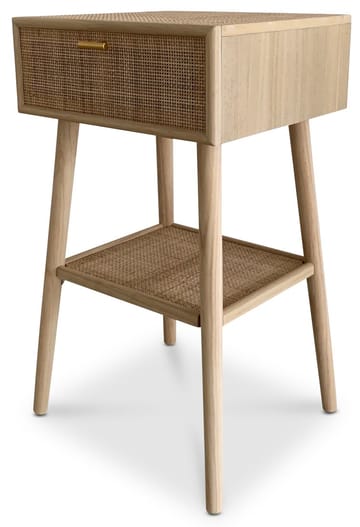 Sängbord i rotting/mässig höjd 70 cm - React - Ljus ek / Mässing - Products - Möbler - Bord & matgrupp - Avlastningsbord & sidobord - Sängbord & nattduksbord