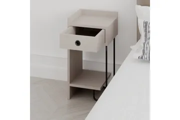 Sirius Sängbord 32x30 cm Ljusbrun - Hanah Home - Products - Möbler - Bord & matgrupp - Avlastningsbord & sidobord - Sängbord & nattduksbord