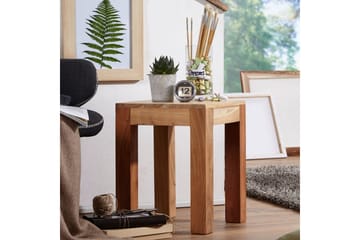 Sido bord Wohnling massivt trä 35x35cm med träben, lantlig stil Akacia - Akacia - Products - Möbler - Bord & matgrupp - Avlastningsbord & sidobord - Brickbord & småbord