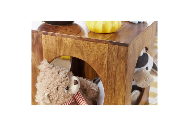 Sido bord Wohnling Massivt trä kub förvaringsutrymme lantstil - Products - Möbler - Bord & matgrupp - Avlastningsbord & sidobord - Brickbord & småbord