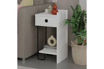 Sirius Sängbord 32x30 cm Vit - Hanah Home - Products - Möbler - Bord & matgrupp - Avlastningsbord & sidobord - Sängbord & nattduksbord