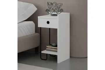 Sirius Sängbord 32x30 cm Vit - Hanah Home - Products - Möbler - Bord & matgrupp - Avlastningsbord & sidobord - Sängbord & nattduksbord