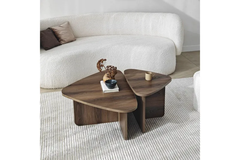 Soffbordssats Jewa Set Valnöt - Valnöt - Products - Möbler - Bord & matgrupp - Avlastningsbord & sidobord - Satsbord