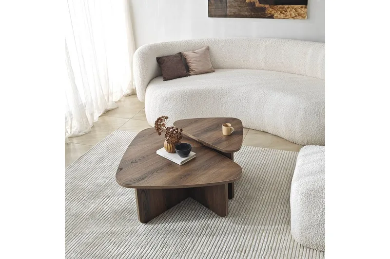 Soffbordssats Jewa Set Valnöt - Valnöt - Products - Möbler - Bord & matgrupp - Avlastningsbord & sidobord - Satsbord