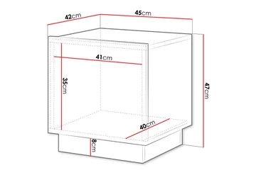 Torvalen Sängbord 45 cm - Beige - Products - Möbler - Bord & matgrupp - Avlastningsbord & sidobord - Sängbord & nattduksbord