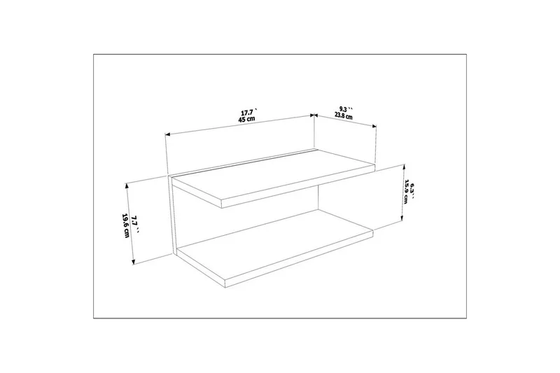 Torvic Sängbord 45 cm - Vit - Products - Möbler - Bord & matgrupp - Avlastningsbord & sidobord - Sängbord & nattduksbord