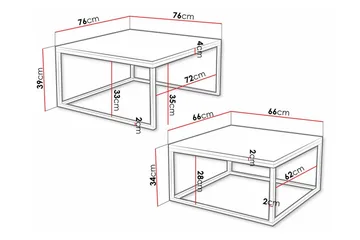 Wardner Soffbord 76 cm - Guld - Products - Möbler - Bord & matgrupp - Avlastningsbord & sidobord - Satsbord