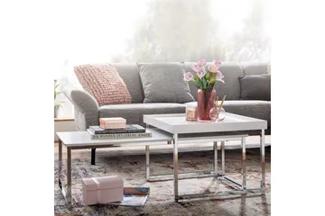 Wilhem Satsbord 110 cm Fyrkantig - Vit - Products - Möbler - Bord & matgrupp - Avlastningsbord & sidobord - Satsbord