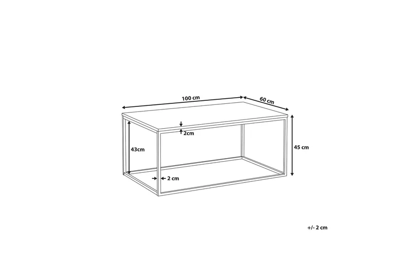 Barreras Soffbord Svart Marmormönster - Svart/Guld - Products - Möbler - Bord & matgrupp - Marmorbord