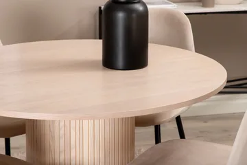 Biana Matgrupp 100 cm Rund inkl 4 Pontus Stolar - Beige/Svart - Products - Möbler - Bord & matgrupp - Matgrupp