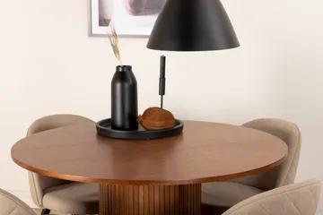 Bianca Matgrupp 110 cm Rund med 4 Velvet stolar - Beige - Products - Möbler - Bord & matgrupp - Matgrupp