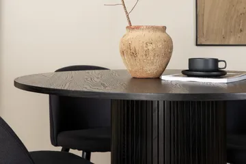 Bianca Matgrupp 110 cm Rund med 4 Velvet stolar - Svart - Products - Möbler - Bord & matgrupp - Matgrupp