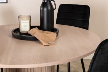 Bianca Matgrupp 110 cm Rund med 4 Windu Lyx stolar - Svart - Products - Möbler - Bord & matgrupp - Matgrupp