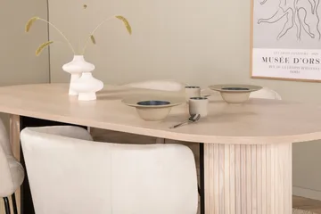 Bianca Matgrupp 200 cm Oval med 4 Berit stolar - Beige - Products - Möbler - Bord & matgrupp - Matgrupp