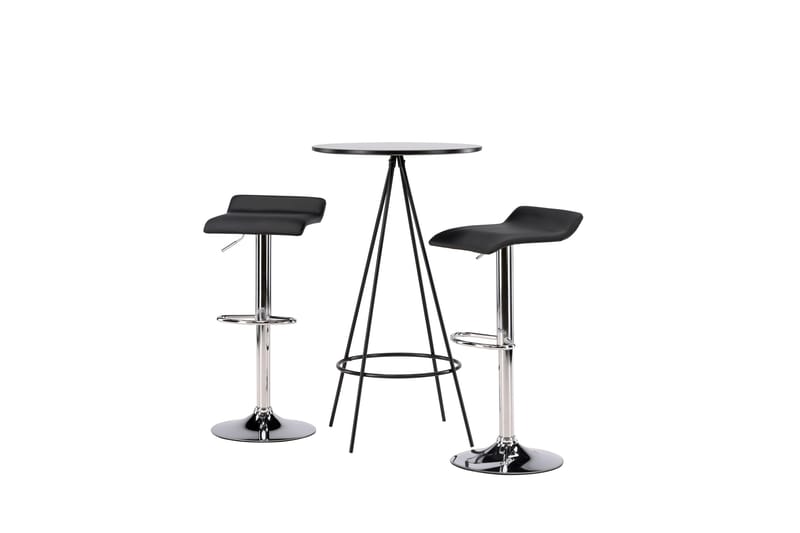 Bistro Matgrupp 60 cm Rund med 2 Jonna stolar - Svart - Products - Möbler - Bord & matgrupp - Matgrupp