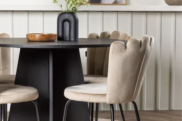 Bootcut Matgrupp 110 cm Rund med 4 Limhamn stolar - Beige - Products - Möbler - Bord & matgrupp - Matgrupp