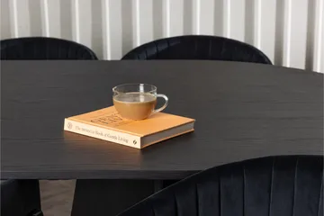 Bootcut Matgrupp 230 cm Oval med 6 Selma Stolar - Svart - Products - Möbler - Bord & matgrupp - Matgrupp