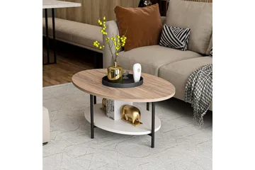 Burata Soffbord 90 cm - Ek/Vit - Products - Möbler - Bord & matgrupp - Soffbord