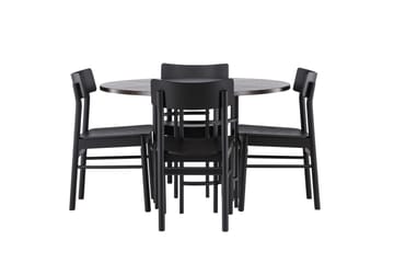 Copenhagen Matgrupp + 4 stolar - Svart/Mocca - Products - Möbler - Bord & matgrupp - Matgrupp