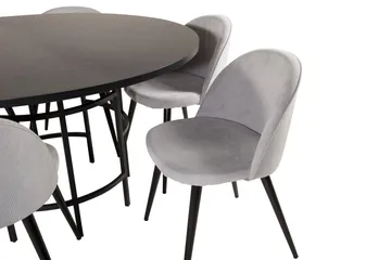 Copenhagen Matgrupp med 6 Valerie Matstolar Manchester Grå/S - Furniture Fashion - Products - Möbler - Bord & matgrupp - Matgrupp