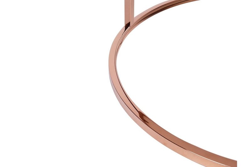 Coralla Soffbord 70 cm Runt Marmormönster - Vit/Koppar - Products - Möbler - Bord & matgrupp - Soffbord